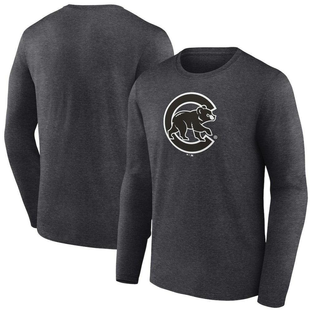Chicago Cubs Monochrome Long Sleeve T-Shirt - MLB T-shirts