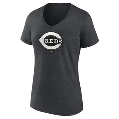 Cincinnati Reds Women's Monochrome V-Neck T-Shirt - MLB T-shirts
