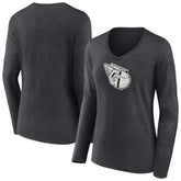 Cleveland Guardians Women's Monochrome Long Sleeve V-Neck T-Shirt - MLB T-shirts