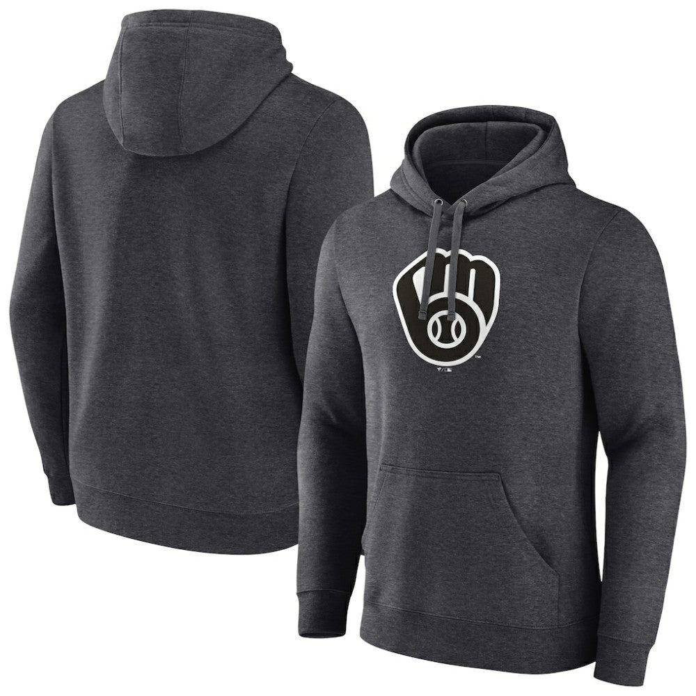 Milwaukee Brewers Monochrome Pullover Hoodie - MLB Hoodies