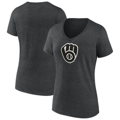 Milwaukee Brewers Women's Monochrome V-Neck T-Shirt - MLB T-shirts