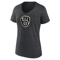 Milwaukee Brewers Women's Monochrome V-Neck T-Shirt - MLB T-shirts