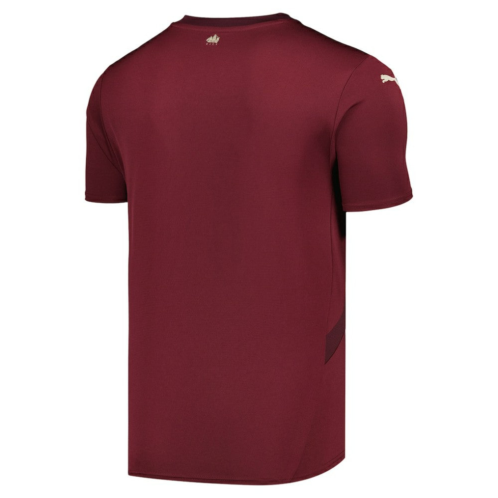 Manchester City 2024/25 Third Replica Blank Jersey Discount - Burgundy
