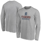 Detroit Tigers Evanston Stencil Long Sleeve T-Shirt - MLB T-shirts