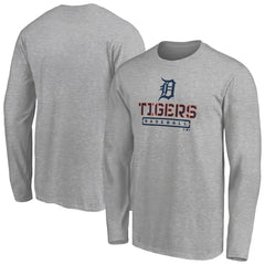 Detroit Tigers Evanston Stencil Long Sleeve T-Shirt - MLB T-shirts