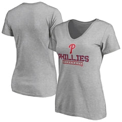 Philadelphia Phillies Women's Evanston Stencil V-Neck T-Shirt - MLB T-shirts