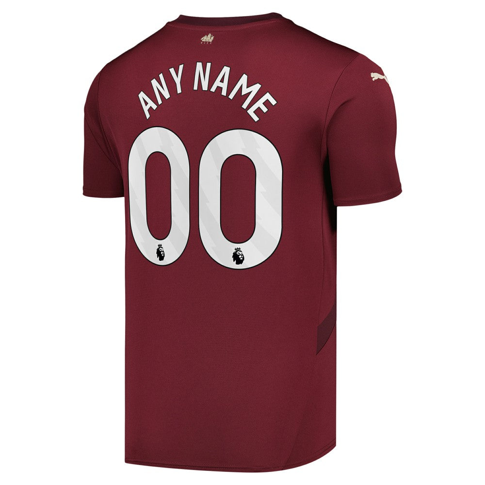 Manchester City 2024/25 Third Replica Custom Jersey Discount - Burgundy