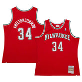 Red Giannis Antetokounmpo Milwaukee Bucks 2014/15 Hardwood Classics Swingman Jersey | NBA