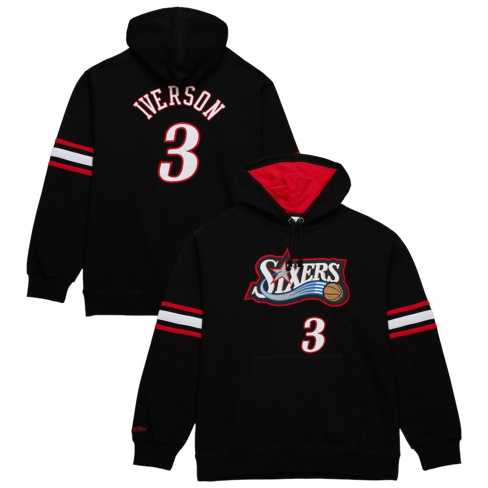 Black Allen Iverson Philadelphia 76ers Name & Number Pullover Hoodie | NBA