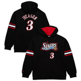 Black Allen Iverson Philadelphia 76ers Name & Number Pullover Hoodie | NBA