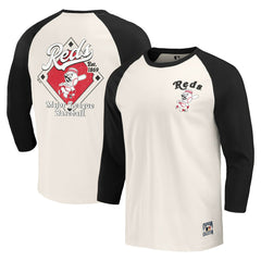 Cincinnati Reds Darius Rucker Collection by Fanatics Cooperstown Collection Raglan 3/4-Sleeve T-Shirt - MLB T-shirts