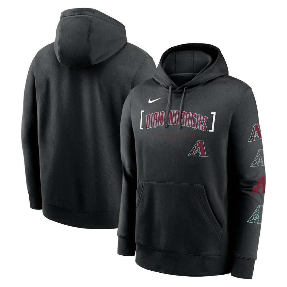 Arizona Diamondbacks Nike Club Stack Pullover Hoodie - MLB Hoodies