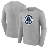 Gray LA Clippers Primary Logo Long Sleeve T-Shirt | NBA