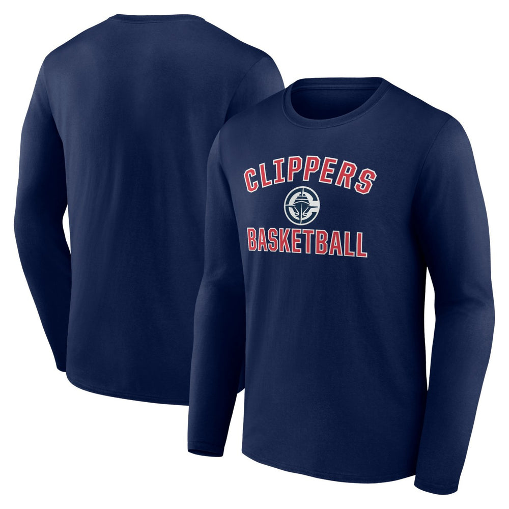 Navy LA Clippers Victory Arch Long Sleeve T-Shirt | NBA