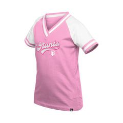 San Francisco Giants New Era Girls Youth Mommy & Me Raglan V-Neck T-Shirt - MLB T-shirts