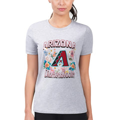 Arizona Diamondbacks G-III 4Her by Carl Banks Women's Super-Slim Fit Lightweight Flowers Graphic T-Shirt - MLB T-shirts