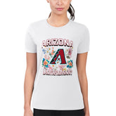 Arizona Diamondbacks G-III 4Her by Carl Banks Women's Super-Slim Fit Lightweight Flowers Graphic T-Shirt - MLB T-shirts