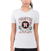 Houston Astros G-III 4Her by Carl Banks Women's Super-Slim Fit Lightweight Flowers Graphic T-Shirt - MLB T-shirts