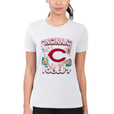 Cincinnati Reds G-III 4Her by Carl Banks Women's Super-Slim Fit Lightweight Flowers Graphic T-Shirt - MLB T-shirts