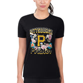 Pittsburgh Pirates G-III 4Her by Carl Banks Women's Super-Slim Fit Lightweight Flowers Graphic T-Shirt - MLB T-shirts