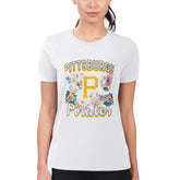 Pittsburgh Pirates G-III 4Her by Carl Banks Women's Super-Slim Fit Lightweight Flowers Graphic T-Shirt - MLB T-shirts