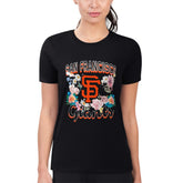 San Francisco Giants G-III 4Her by Carl Banks Women's Super-Slim Fit Lightweight Flowers Graphic T-Shirt - MLB T-shirts