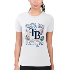 Tampa Bay Rays G-III 4Her by Carl Banks Women's Super-Slim Fit Lightweight Flowers Graphic T-Shirt - MLB T-shirts