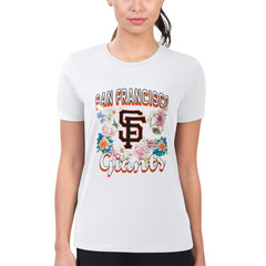 San Francisco Giants G-III 4Her by Carl Banks Women's Super-Slim Fit Lightweight Flowers Graphic T-Shirt - MLB T-shirts
