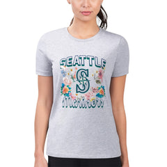 Seattle Mariners G-III 4Her by Carl Banks Women's Super-Slim Fit Lightweight Flowers Graphic T-Shirt - MLB T-shirts