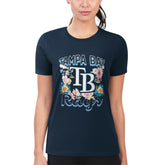 Tampa Bay Rays G-III 4Her by Carl Banks Women's Super-Slim Fit Lightweight Flowers Graphic T-Shirt - MLB T-shirts