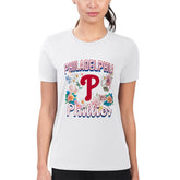 Philadelphia Phillies G-III 4Her by Carl Banks Women's Super-Slim Fit Lightweight Flowers Graphic T-Shirt - MLB T-shirts
