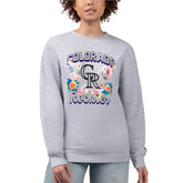 Colorado Rockies G-III 4Her by Carl Banks Women's Flowers Graphic Pullover Sweatshirt - MLB Pullover