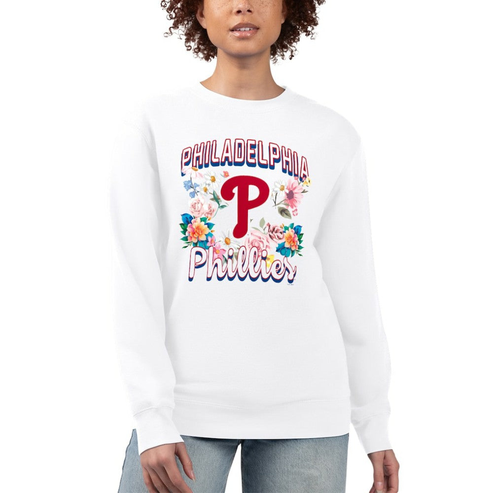 Philadelphia Phillies G-III 4Her by Carl Banks Women's Flowers Graphic Pullover Sweatshirt - MLB Pullover