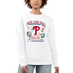 Philadelphia Phillies G-III 4Her by Carl Banks Women's Flowers Graphic Pullover Sweatshirt - MLB Pullover