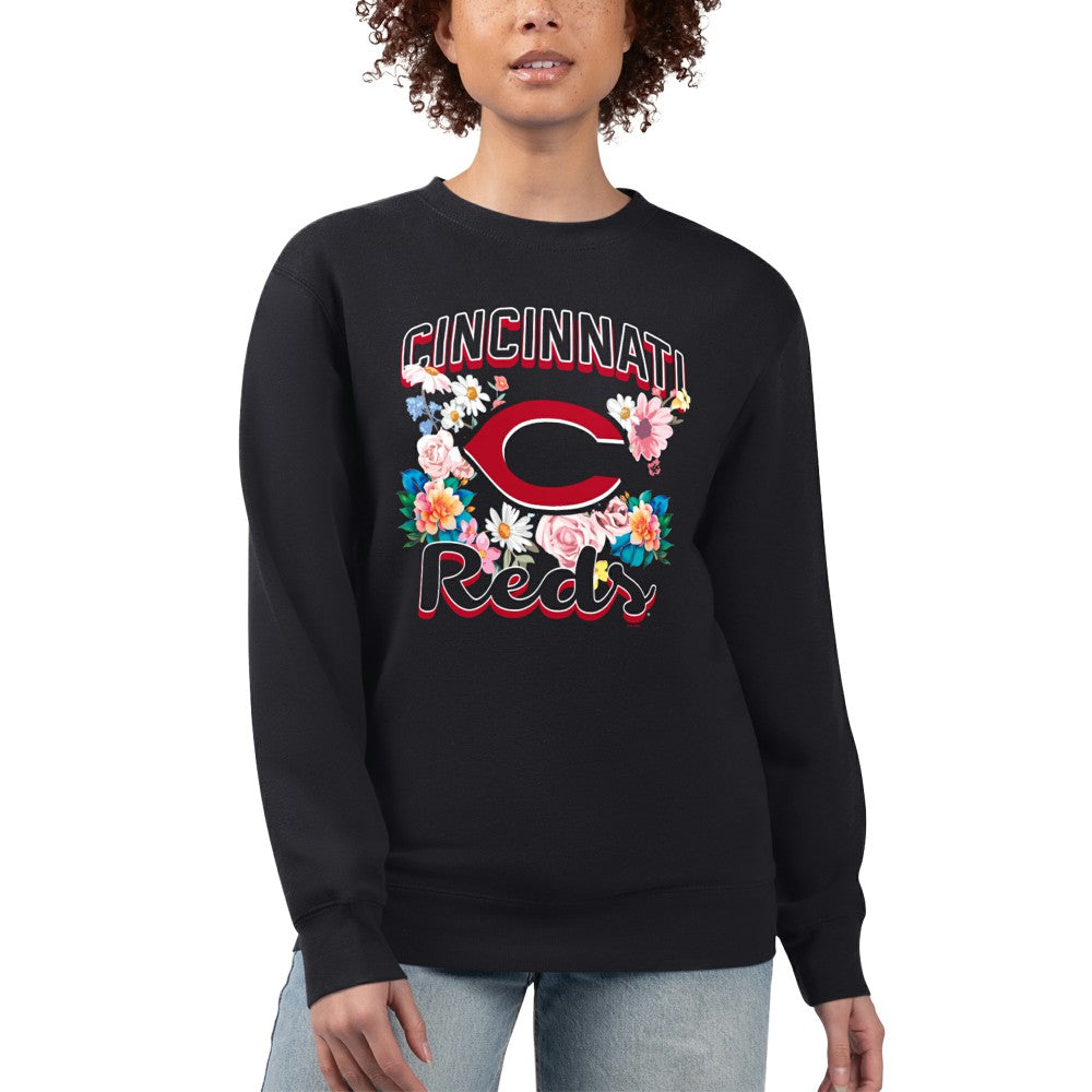 Cincinnati Reds G-III 4Her by Carl Banks Women's Flowers Graphic Pullover Sweatshirt - MLB Pullover