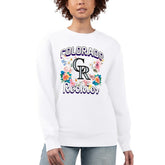 Colorado Rockies G-III 4Her by Carl Banks Women's Flowers Graphic Pullover Sweatshirt - MLB Pullover