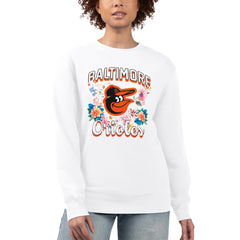 Baltimore Orioles G-III 4Her by Carl Banks Women's Flowers Graphic Pullover Sweatshirt - MLB Pullover