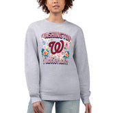 Washington Nationals G-III 4Her by Carl Banks Women's Flowers Graphic Pullover Sweatshirt - MLB Pullover