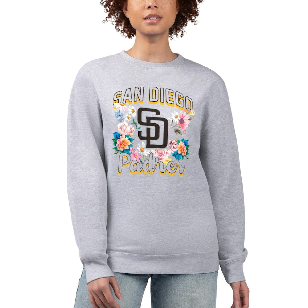 San Diego Padres G-III 4Her by Carl Banks Women's Flowers Graphic Pullover Sweatshirt - MLB Pullover