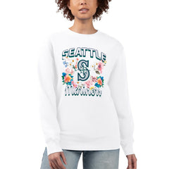 Seattle Mariners G-III 4Her by Carl Banks Women's Flowers Graphic Pullover Sweatshirt - MLB Pullover