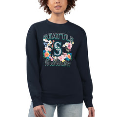 Seattle Mariners G-III 4Her by Carl Banks Women's Flowers Graphic Pullover Sweatshirt - MLB Pullover