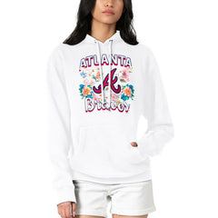 Atlanta Braves G-III 4Her by Carl Banks Women's Flowers Graphic Pullover Hoodie - MLB Hoodies