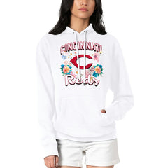 Cincinnati Reds G-III 4Her by Carl Banks Women's Flowers Graphic Pullover Hoodie - MLB Hoodies