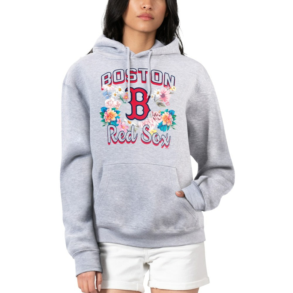 Boston Red Sox G-III 4Her by Carl Banks Women's Flowers Graphic Pullover Hoodie - MLB Hoodies