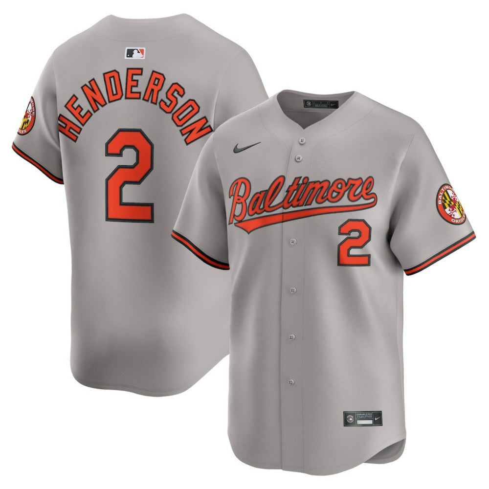 Gunnar Henderson Baltimore Orioles Nike Road Limited Player Jersey - MLB Jerseys
