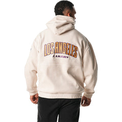 Cream Los Angeles Lakers The Wild Collective Unisex Corduroy Tri-Blend Pullover Hoodie | NBA