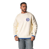 Cream Philadelphia 76ers The Wild Collective Unisex Jacquard Knit Pullover Sweater | NBA