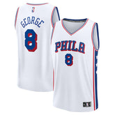 White Paul George Philadelphia 76ers Fast Break Replica Player Jersey | NBA