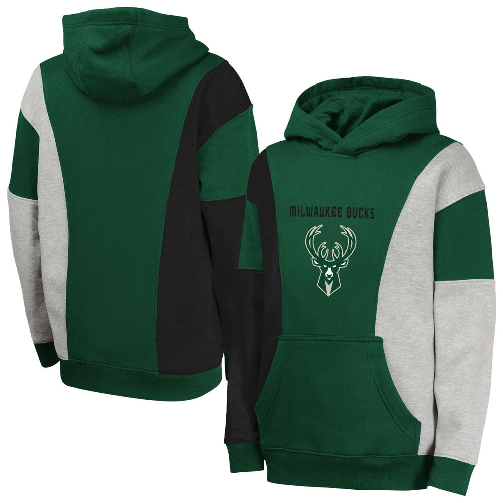 Hunter Green Milwaukee Bucks Youth Ace In the Hole Pullover Hoodie | NBA