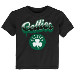 Black Boston Celtics Youth Bubbly Script T-Shirt | NBA